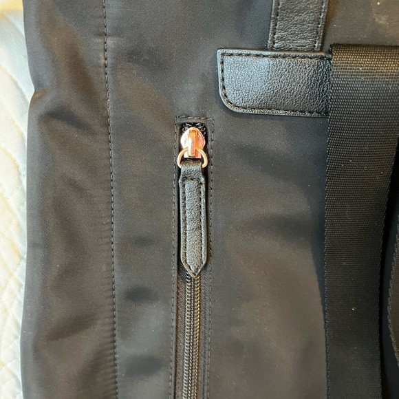 Radley London NWOT Stylish Black Backpack Purse 13x13 with bag charm - Picture 7 of 12